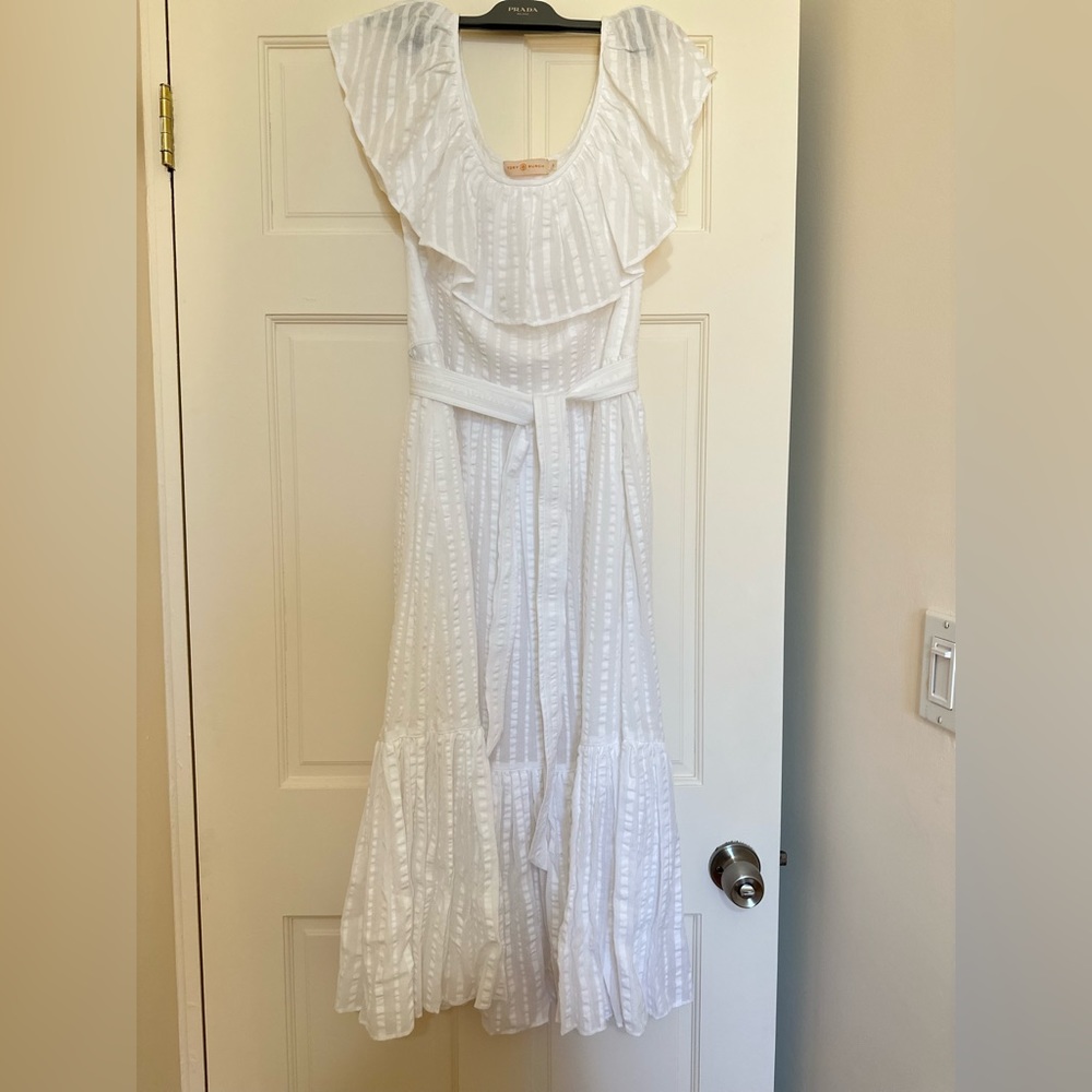 Tory Burch STRIPED SEERSUCKER DRESS